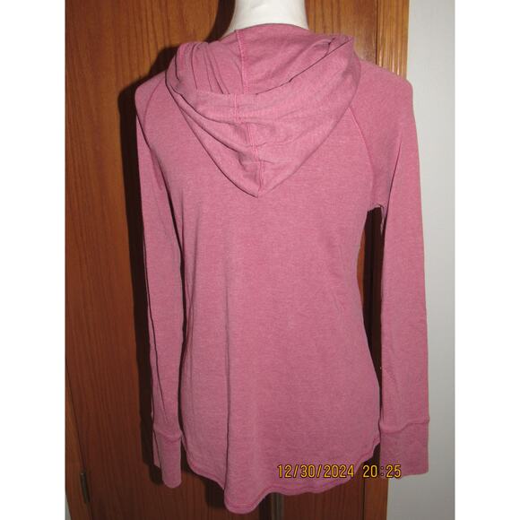 Eddie Bauer Dusty Rose Hooded Long Sleeve Shirt - Size Medium - Picture 2 of 5